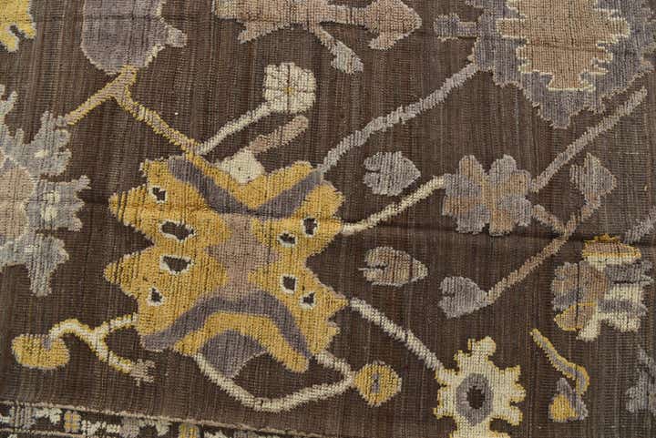 9' 1 x 12' Hand Knotted Oushak Wool Rug