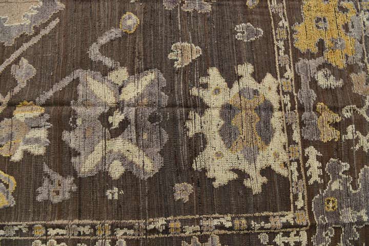 9' 1 x 12' Hand Knotted Oushak Wool Rug