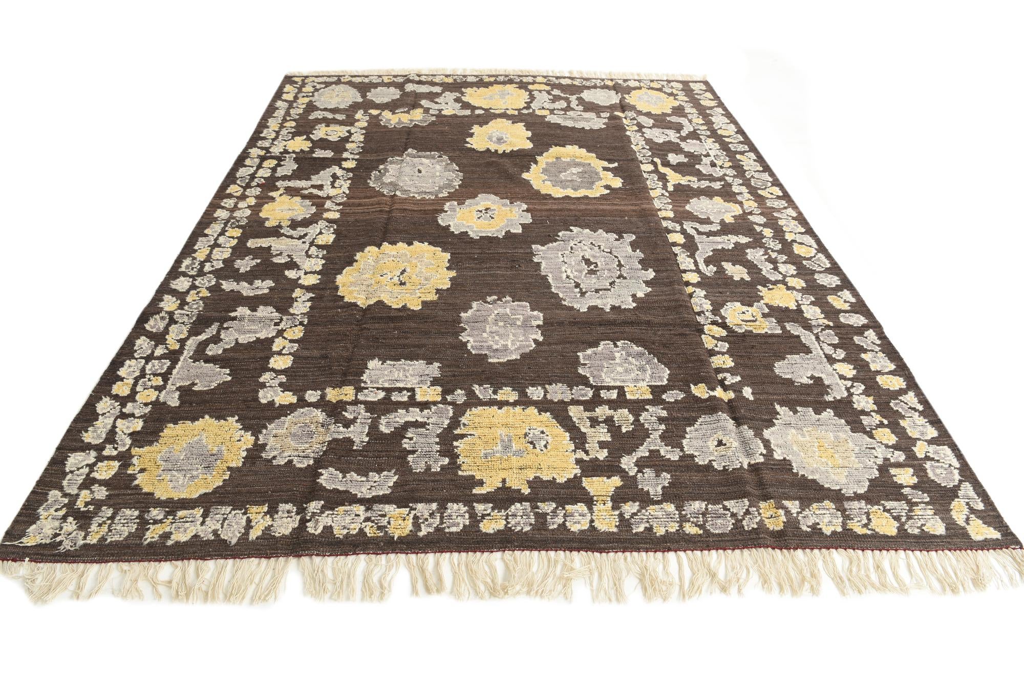 8' 1 x 10' 4 Hand Knotted Oushak Wool Rug