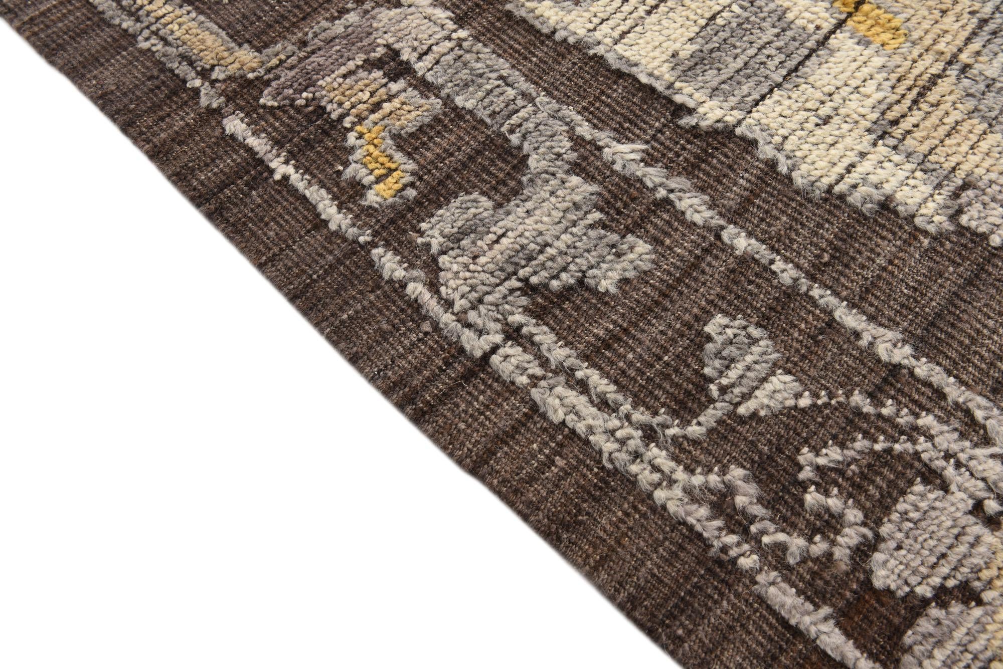 9' x 12' Hand Knotted Oushak Wool Rug