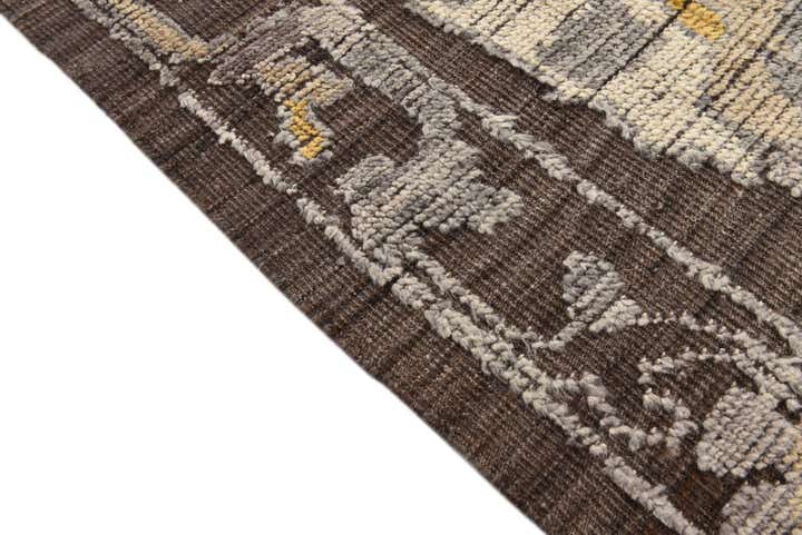 9' x 12' Hand Knotted Oushak Wool Rug