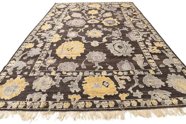 10' x 14' 5 Hand Knotted Oushak Wool Rug