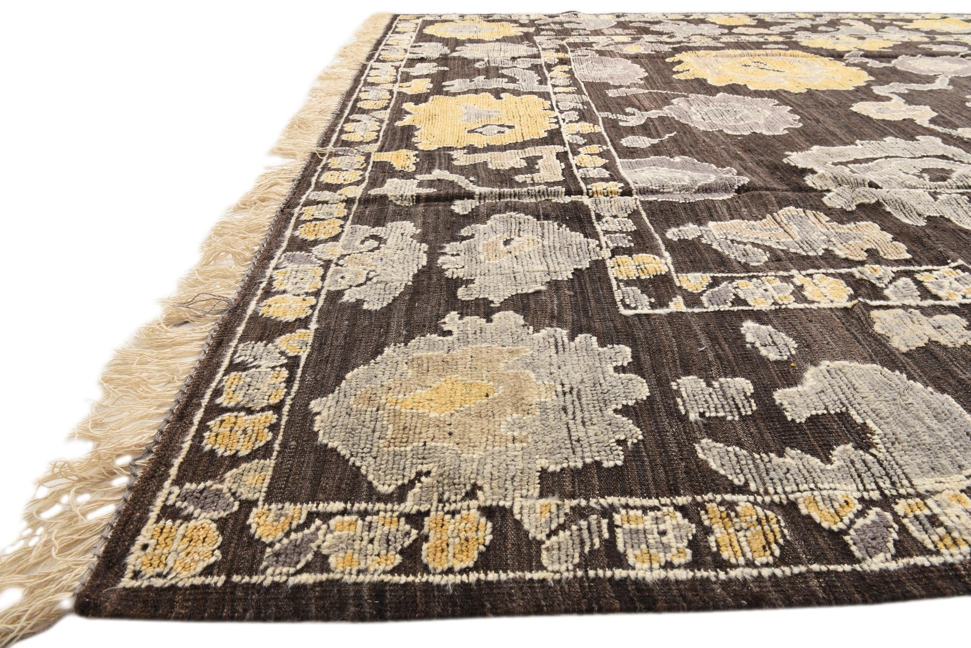 10' x 14' 5 Hand Knotted Oushak Wool Rug