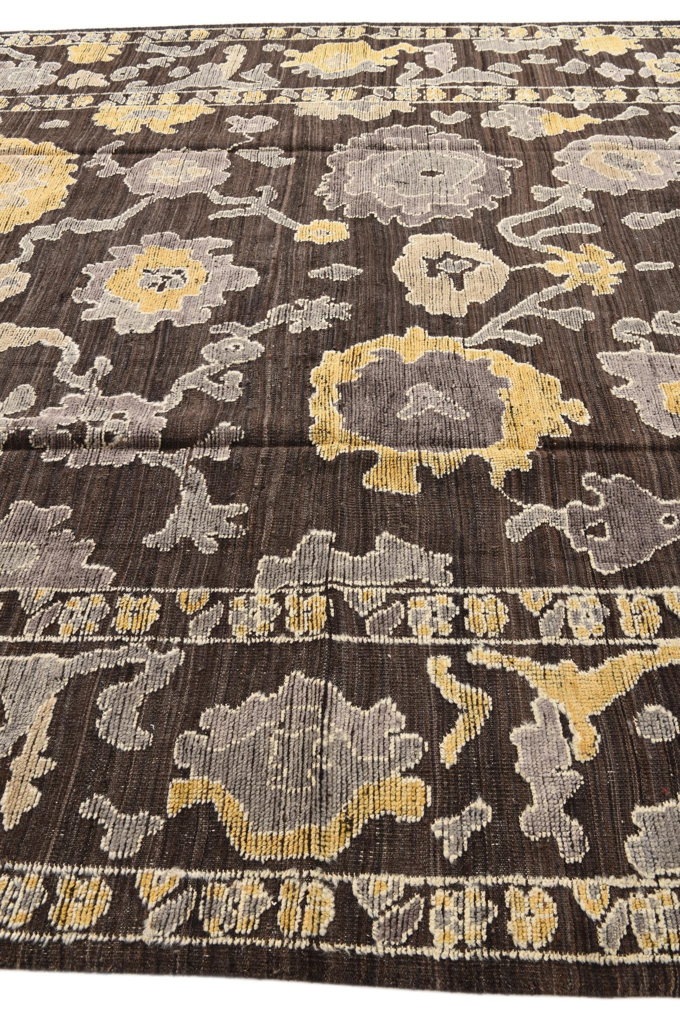 10' x 14' 5 Hand Knotted Oushak Wool Rug