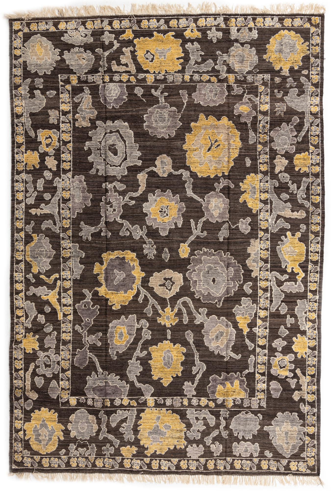 10' x 14' 5 Hand Knotted Oushak Wool Rug