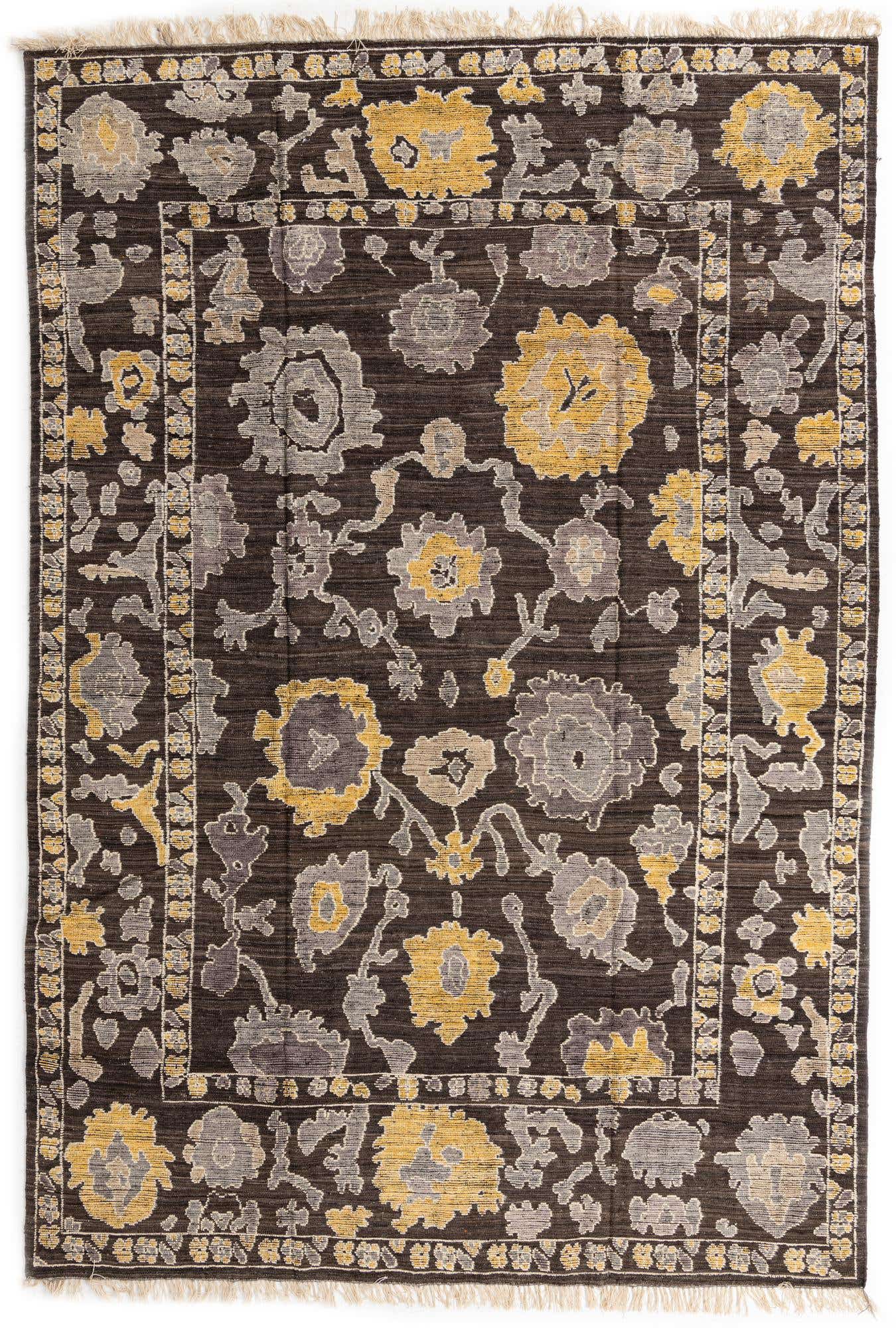 10' x 14' 5 Hand Knotted Oushak Wool Rug