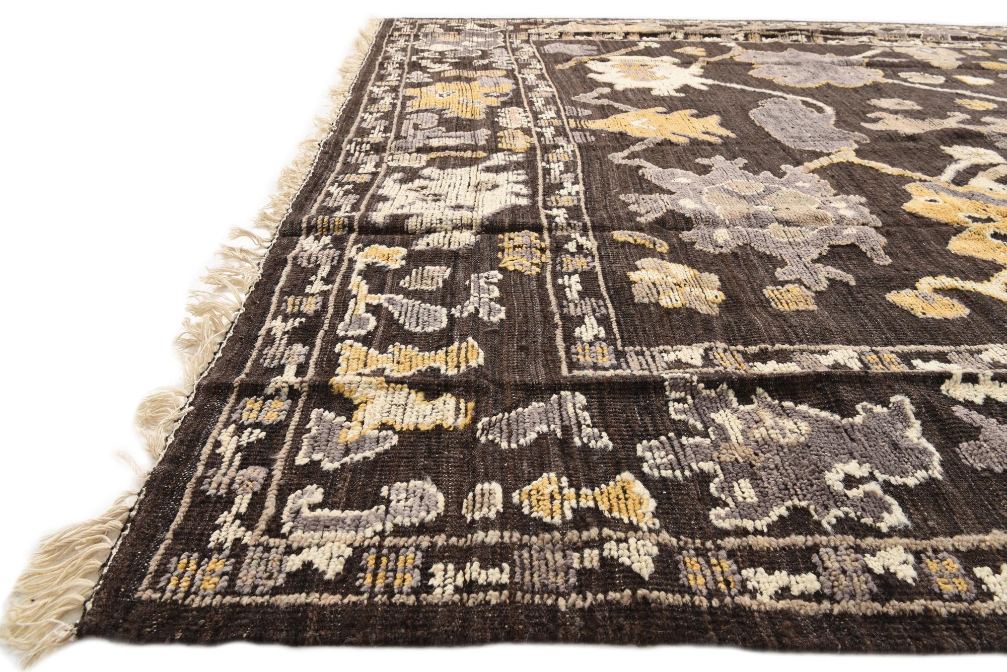8' 10 x 12' 2 Hand Knotted Oushak Wool Rug