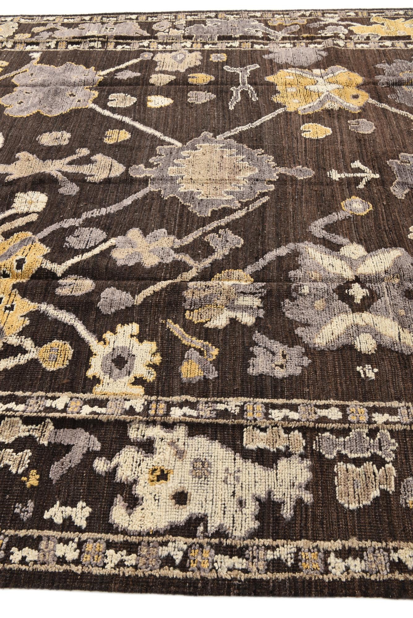8' 10 x 12' 2 Hand Knotted Oushak Wool Rug