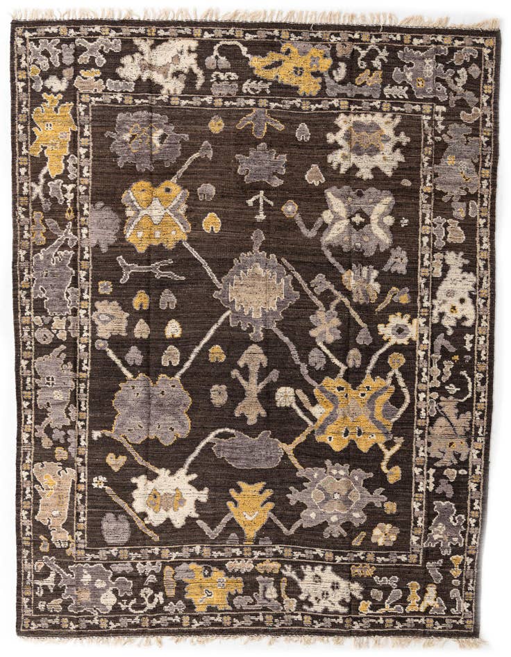 Detail image of 8' 10 x 12' 2 Hand Knotted Oushak Wool Rug