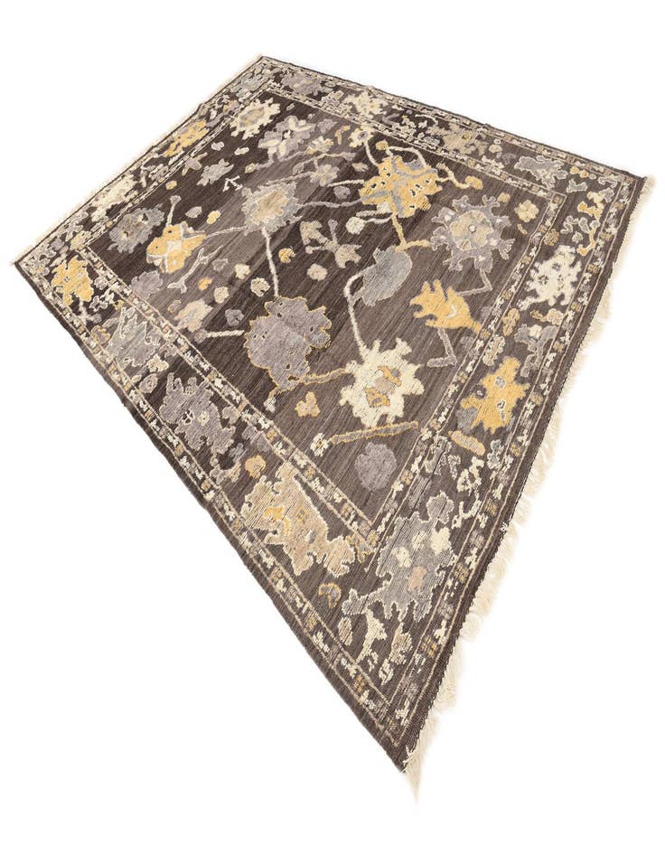 Detail image of 9' 1 x 12' 7 Hand Knotted Oushak Wool Rug