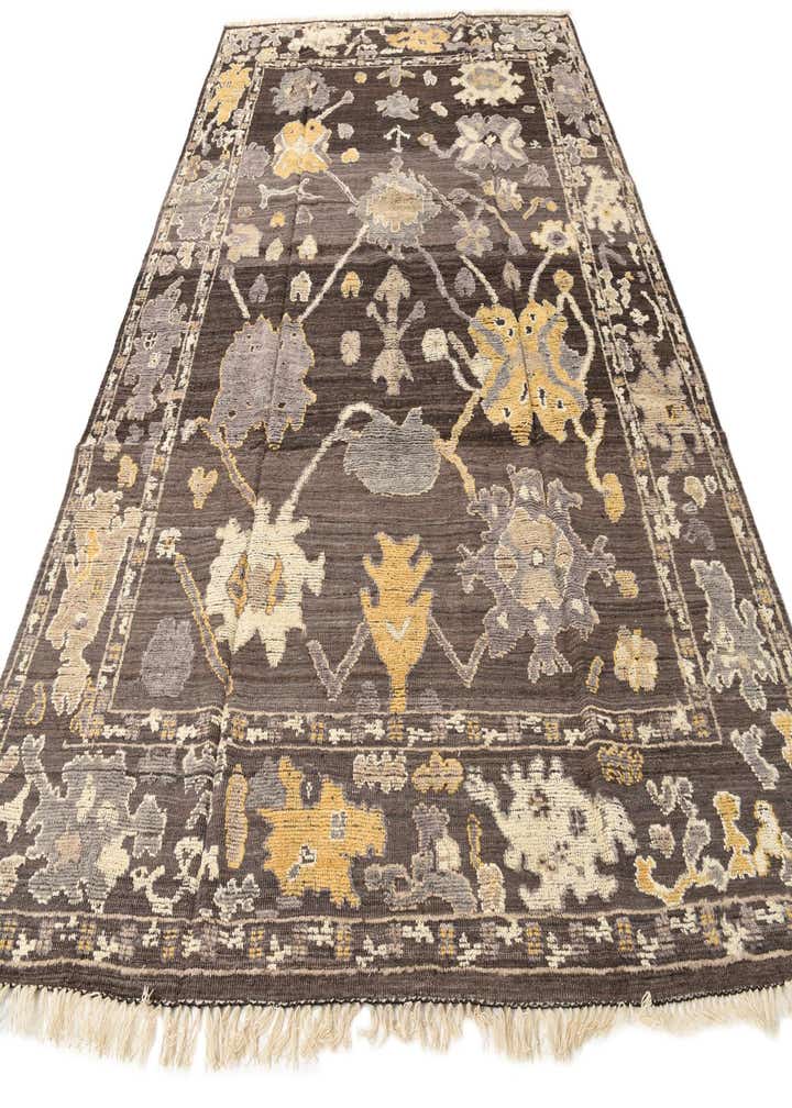 9' 1 x 12' 7 Hand Knotted Oushak Wool Rug