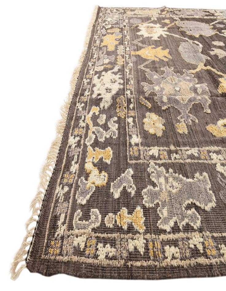 Detail image of 9' 1 x 12' 7 Hand Knotted Oushak Wool Rug