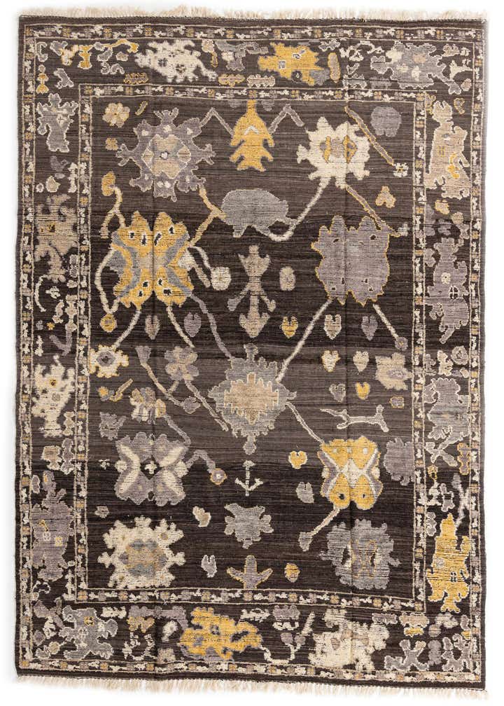 9' 1 x 12' 7 Hand Knotted Oushak Wool Rug