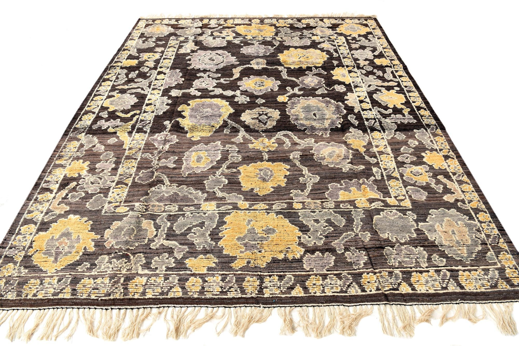 8' 3 x 10' 3 Hand Knotted Oushak Wool Rug