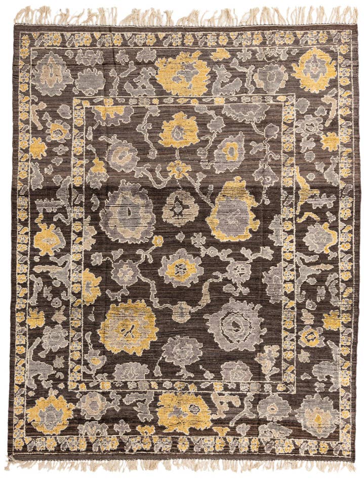 Detail image of 8' 3 x 10' 3 Hand Knotted Oushak Wool Rug