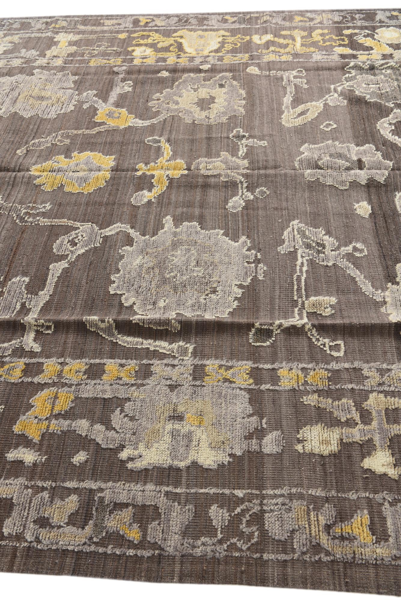 8' 10 x 12' 1 Hand Knotted Oushak Wool Rug