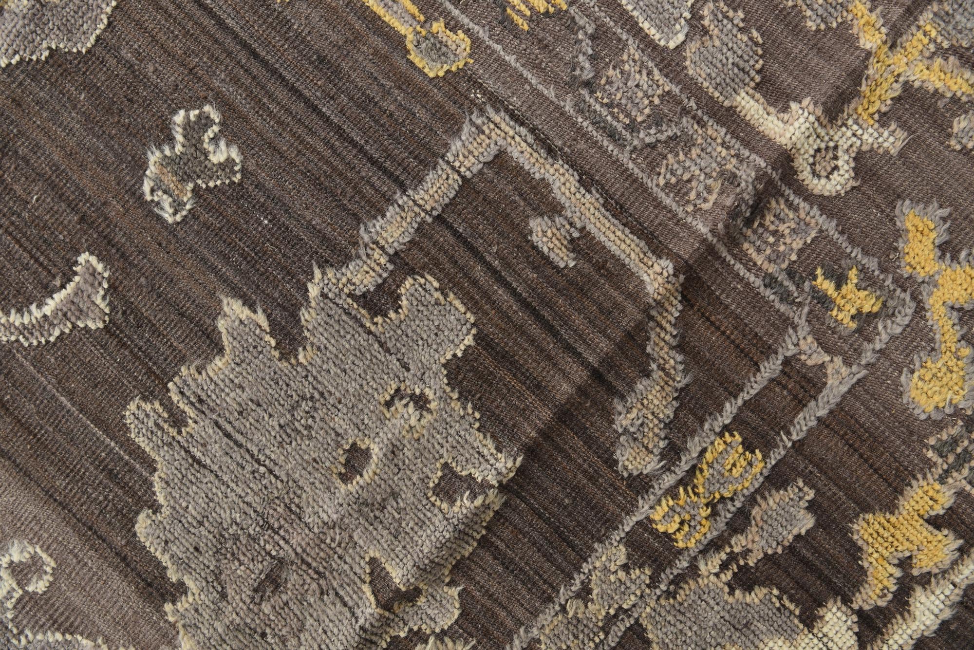 8' 10 x 12' 1 Hand Knotted Oushak Wool Rug