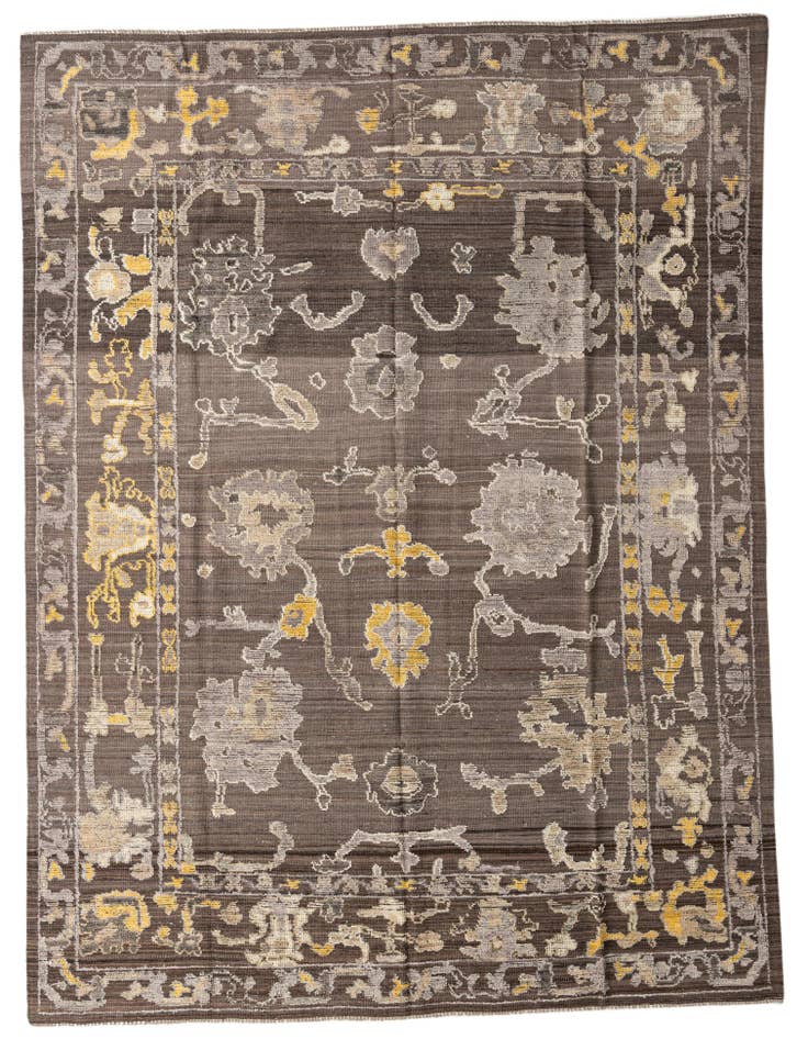 Detail image of 8' 10 x 12' 1 Hand Knotted Oushak Wool Rug
