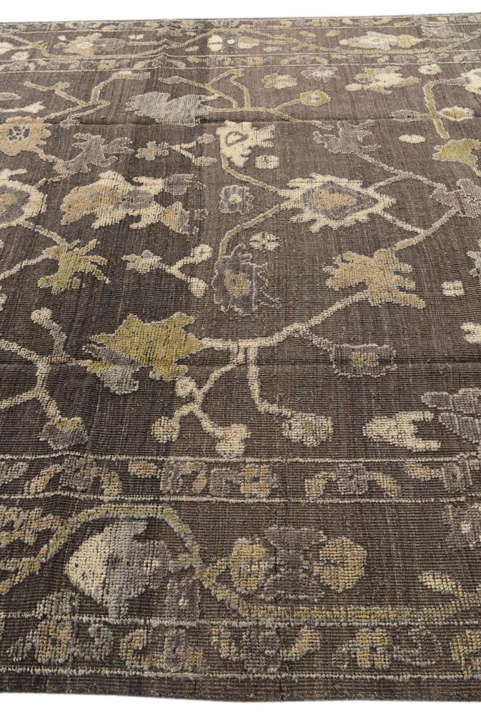 9' x 12' 4 Hand Knotted Oushak Wool Rug