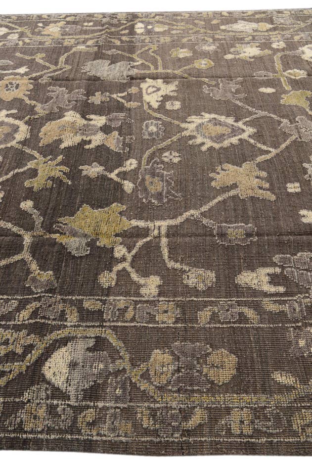 Detail image of 9' x 12' 4 Hand Knotted Oushak Wool Rug