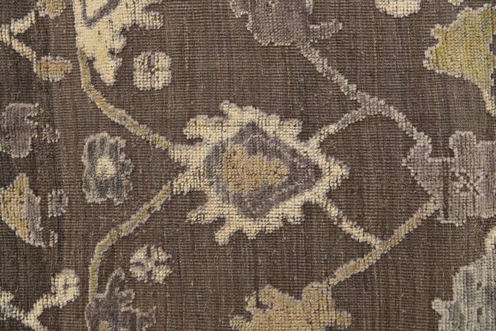 9' x 12' 4 Hand Knotted Oushak Wool Rug