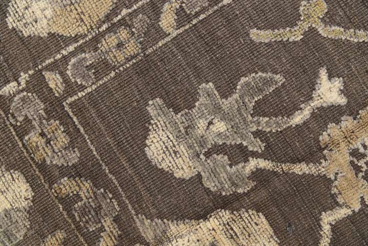 9' x 12' 4 Hand Knotted Oushak Wool Rug