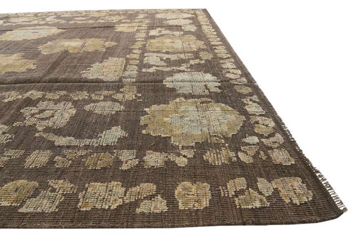 9' 1 x 12' 10 Hand Knotted Oushak Wool Rug