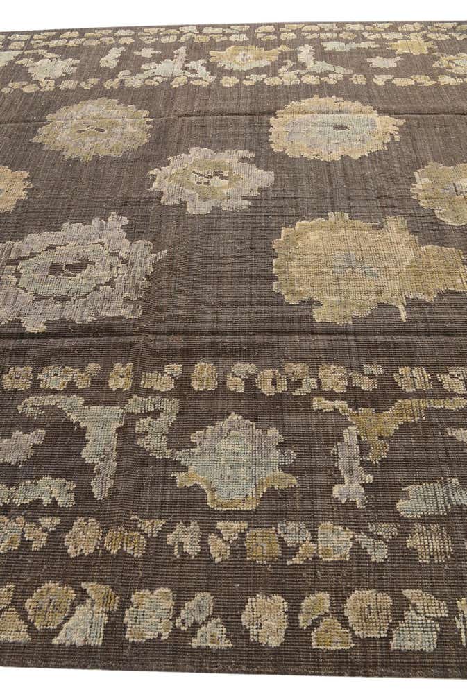 9' 1 x 12' 10 Hand Knotted Oushak Wool Rug