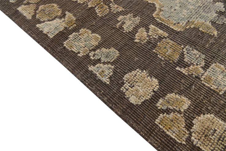 Detail image of 9' 1 x 12' 10 Hand Knotted Oushak Wool Rug