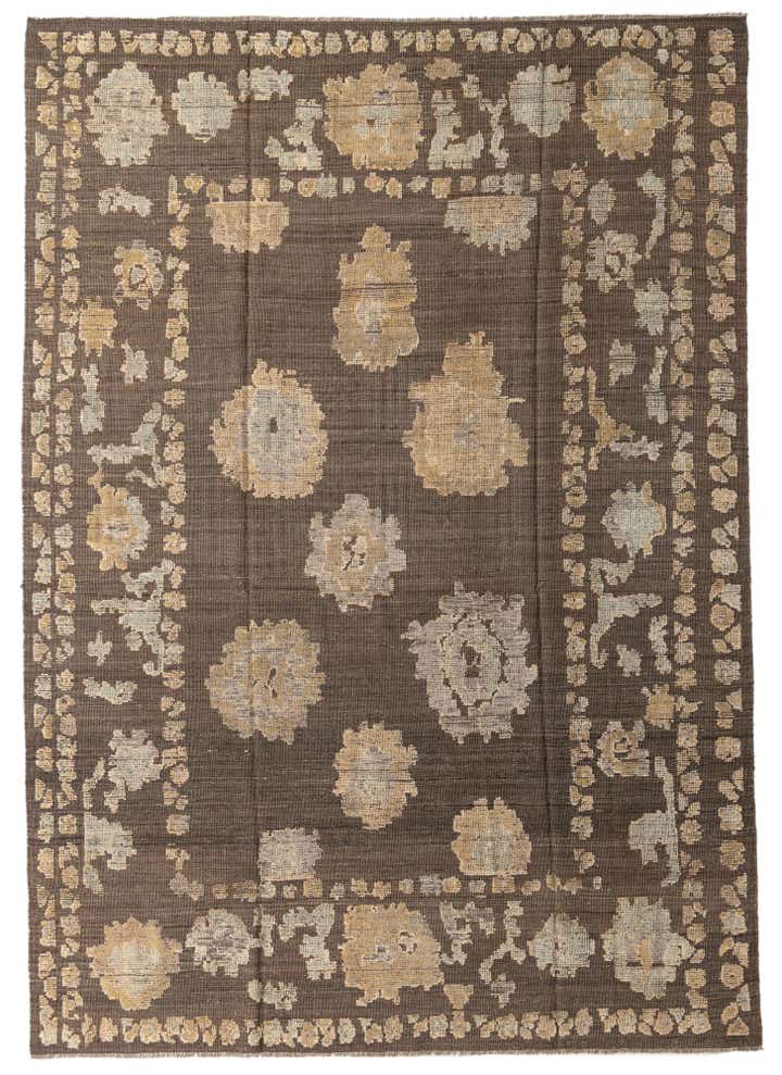9' 1 x 12' 10 Hand Knotted Oushak Wool Rug
