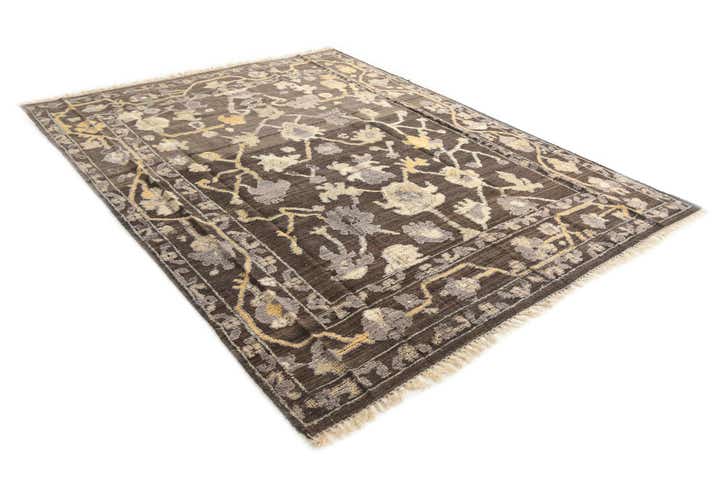 245cm x 310cm anudado a mano Oushak Alfombra Lana
