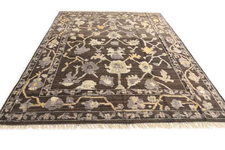 245cm x 310cm anudado a mano Oushak Alfombra Lana