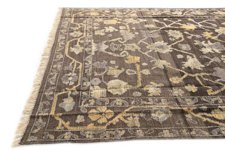 245cm x 310cm anudado a mano Oushak Alfombra Lana