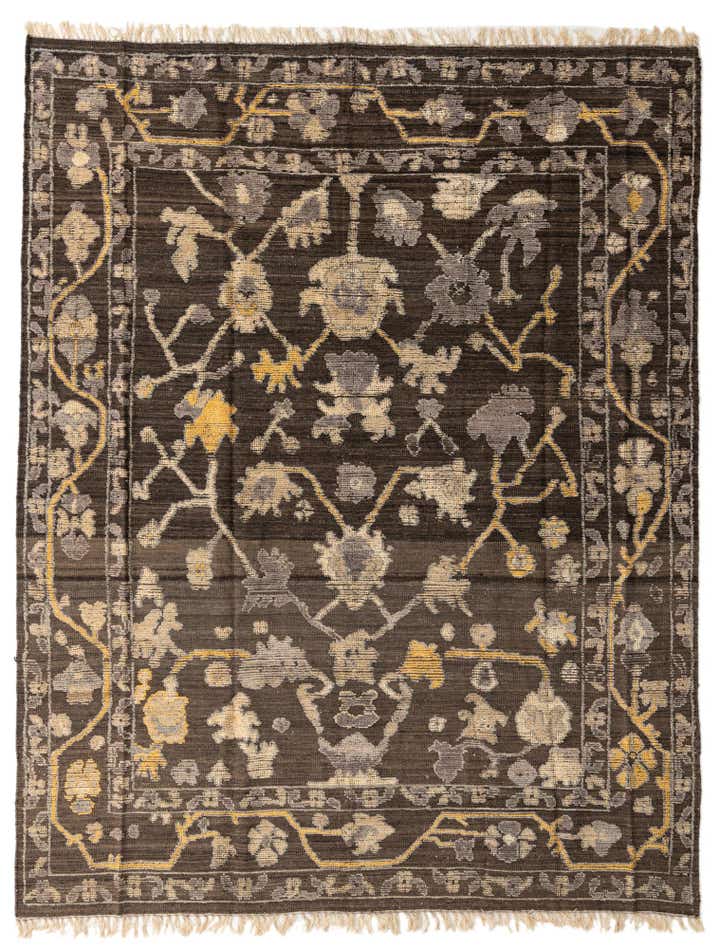 245cm x 310cm anudado a mano Oushak Alfombra Lana