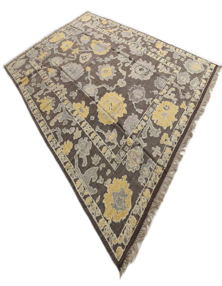 Detail image of 9' 8 x 14' 3 Hand Knotted Oushak Wool Rug