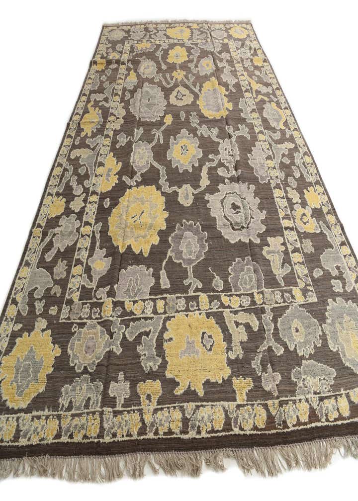 9' 8 x 14' 3 Hand Knotted Oushak Wool Rug