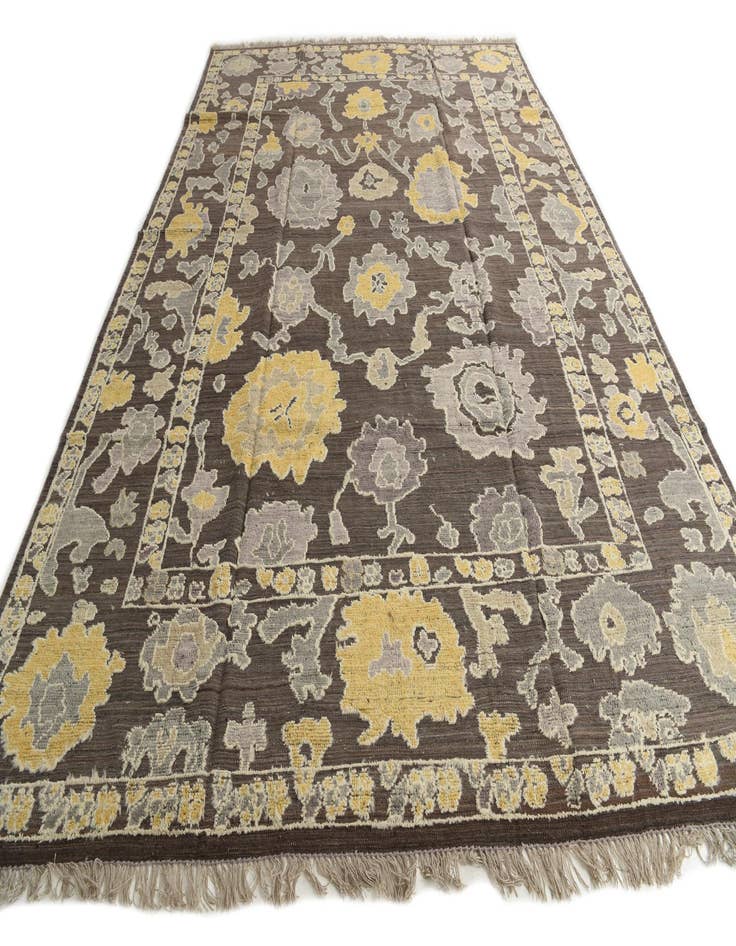 Detail image of 9' 8 x 14' 3 Hand Knotted Oushak Wool Rug
