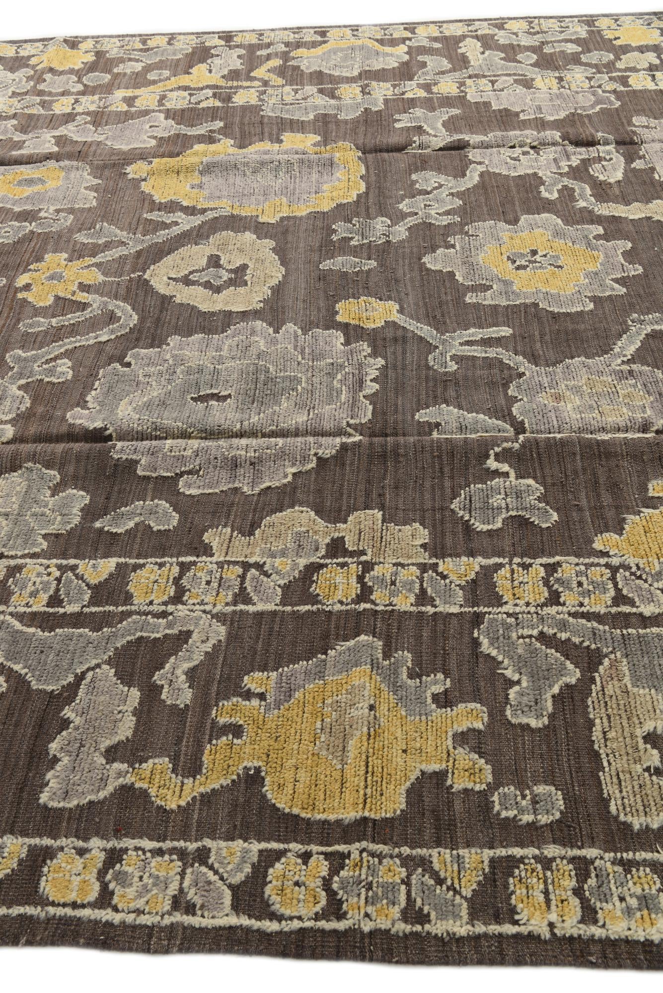 9' 8 x 14' 3 Hand Knotted Oushak Wool Rug