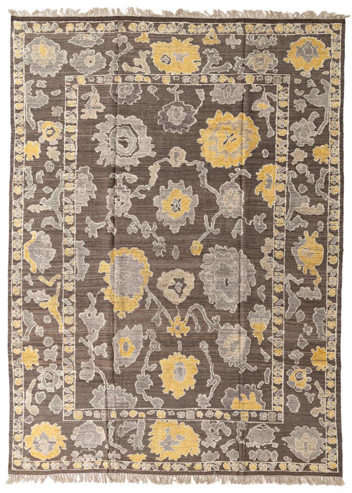 9' 8 x 14' 3 Hand Knotted Oushak Wool Rug