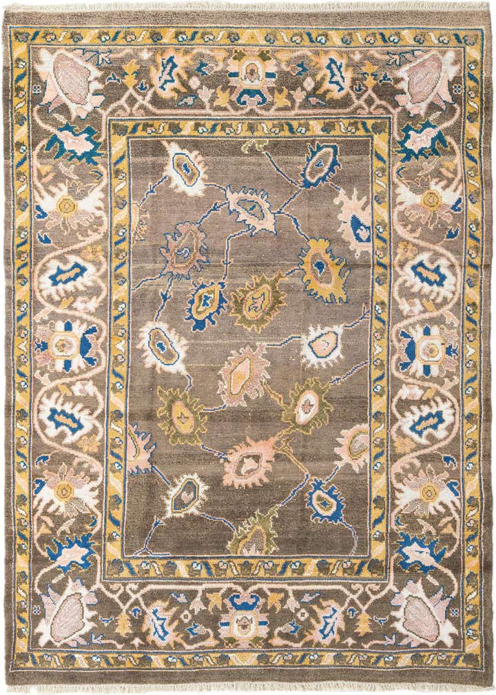 5' 3 x 8' 5 Hand Knotted Oushak Rug