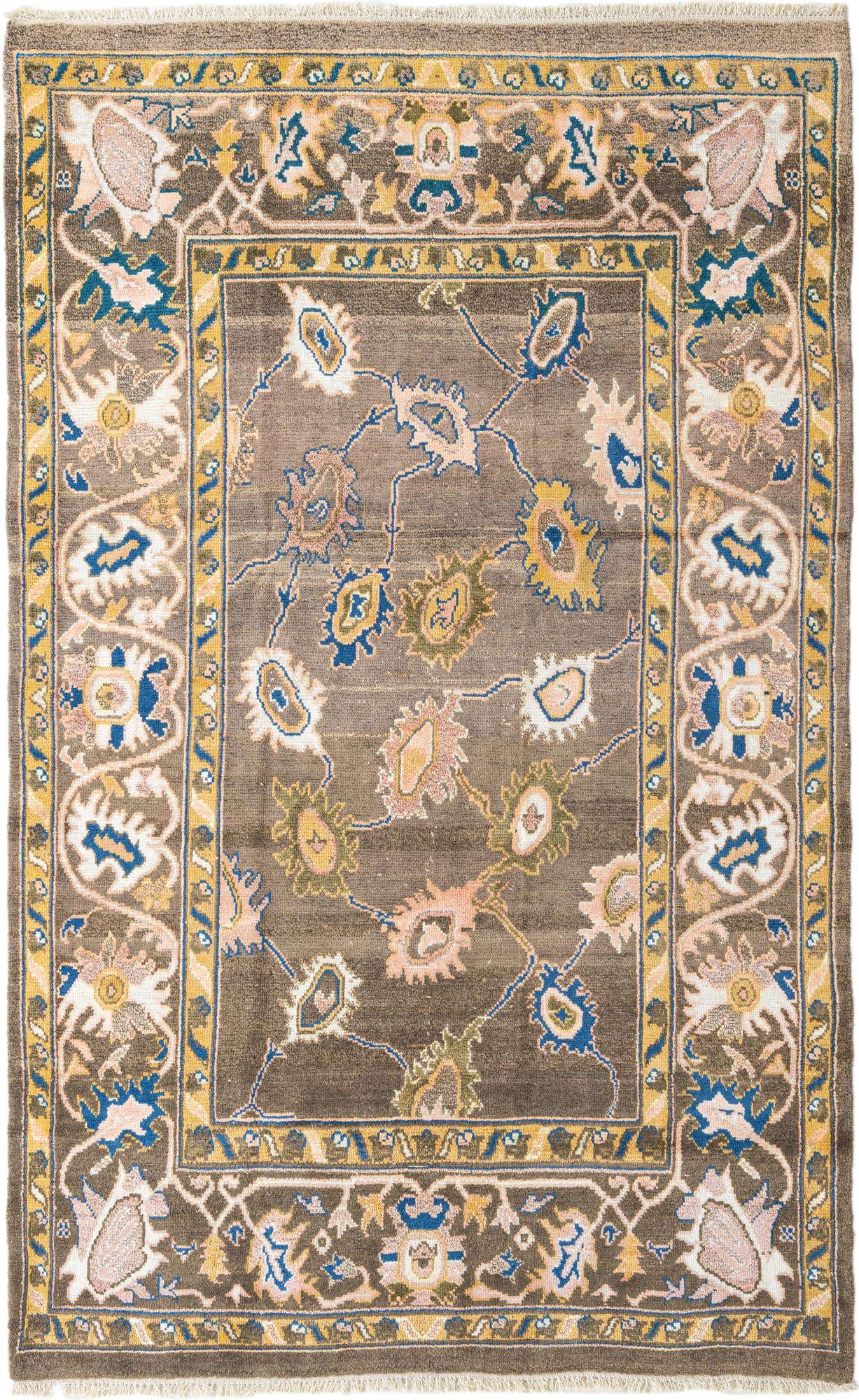 5' 3 x 8' 5 Hand Knotted Oushak Rug
