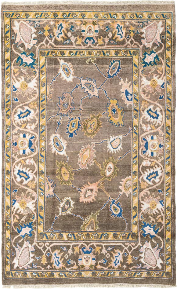 Detail image of 5' 3 x 8' 5 Hand Knotted Oushak Rug