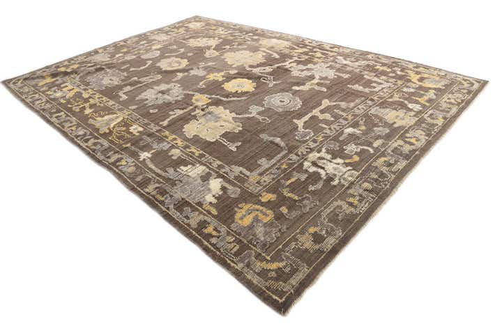 10' 1 x 14' 2 Hand Knotted Oushak Wool Rug