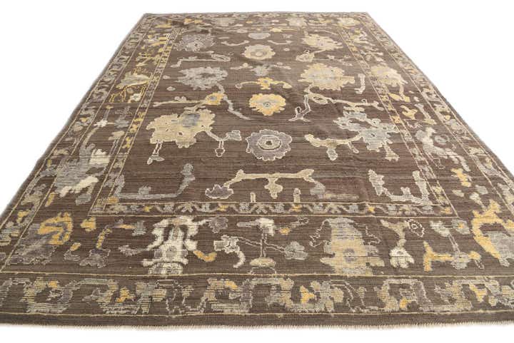 10' 1 x 14' 2 Hand Knotted Oushak Wool Rug