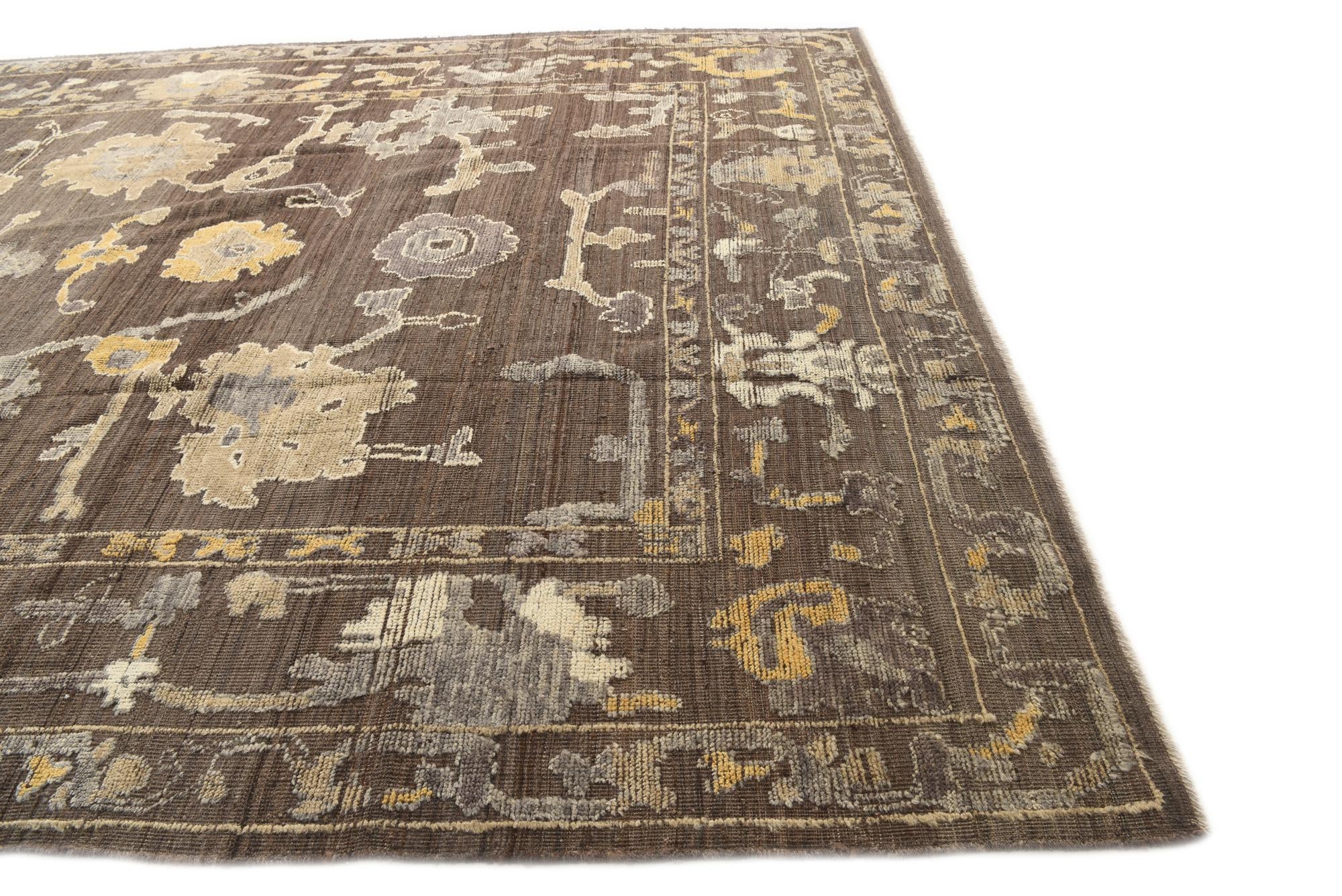 10' 1 x 14' 2 Hand Knotted Oushak Wool Rug
