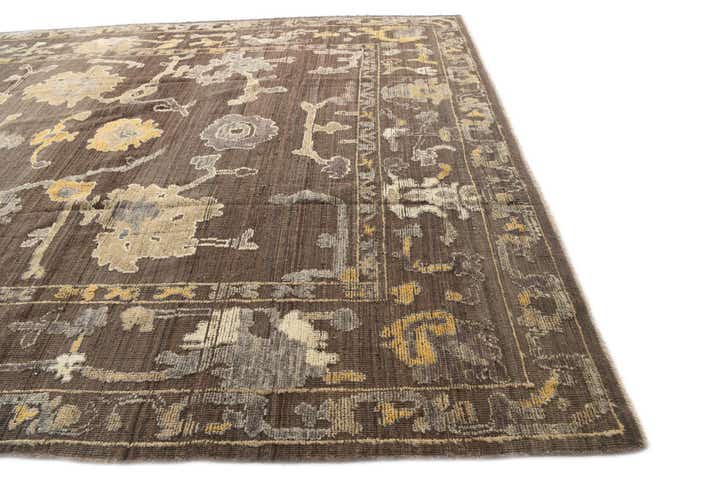 10' 1 x 14' 2 Hand Knotted Oushak Wool Rug