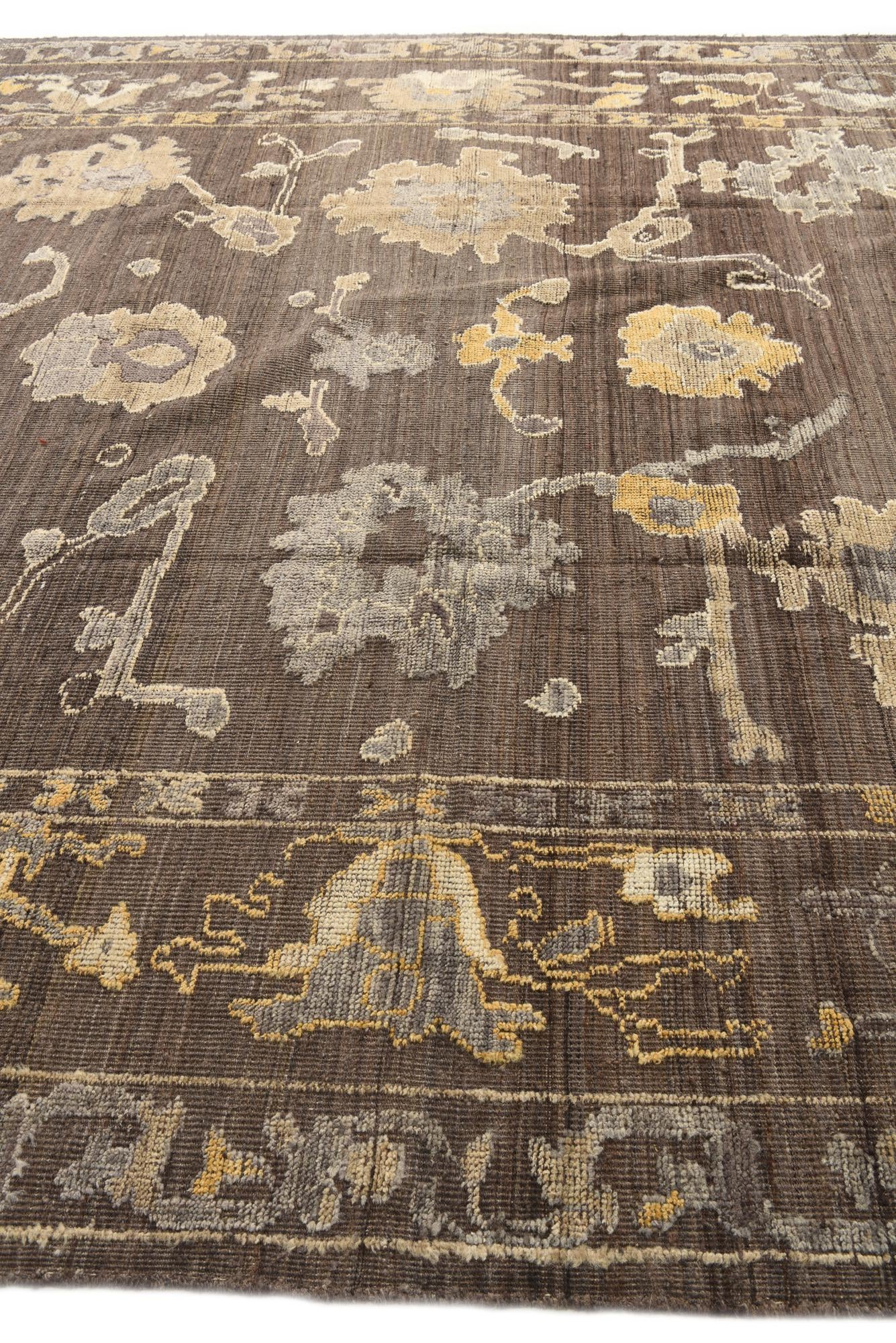 10' 1 x 14' 2 Hand Knotted Oushak Wool Rug