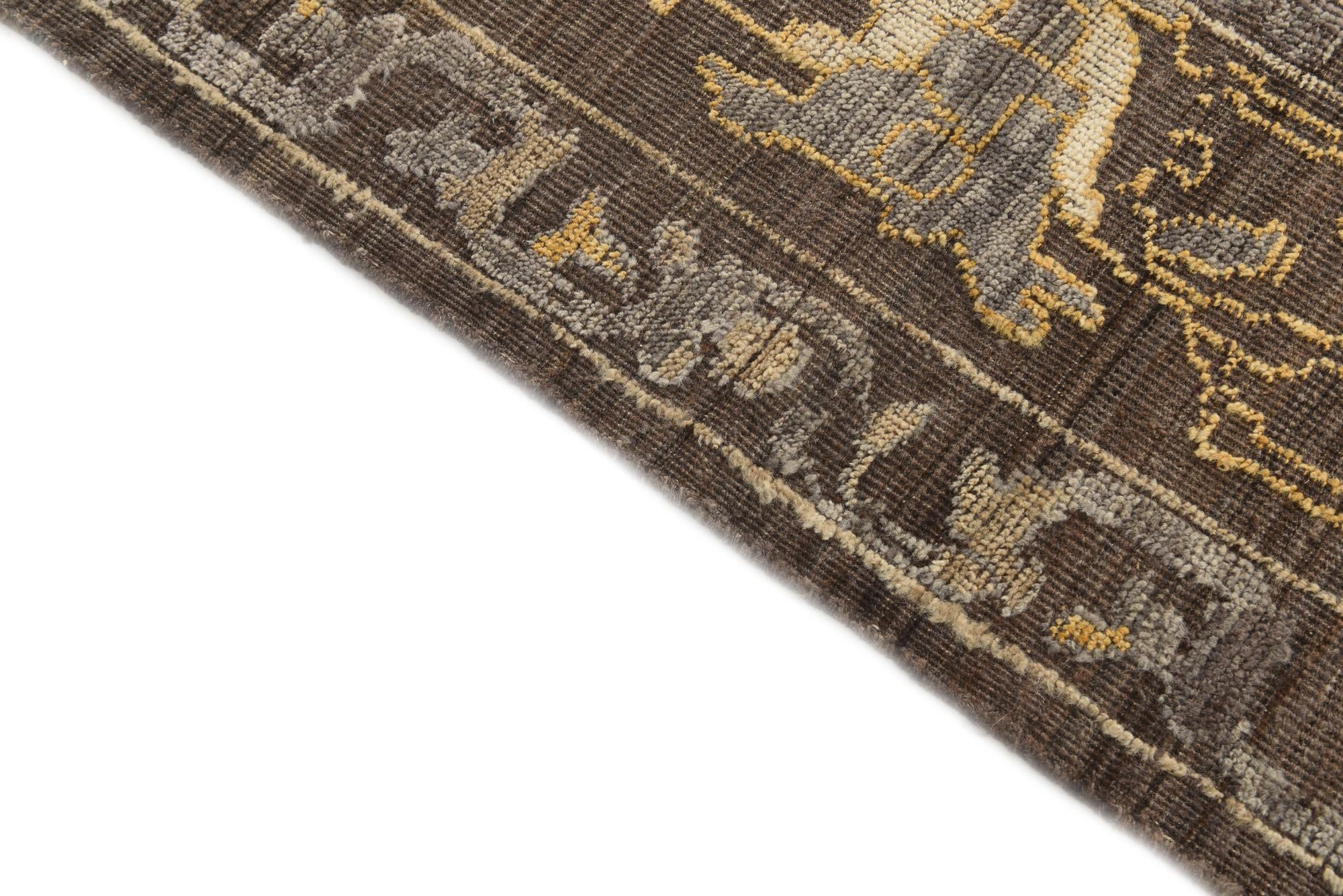 10' 1 x 14' 2 Hand Knotted Oushak Wool Rug