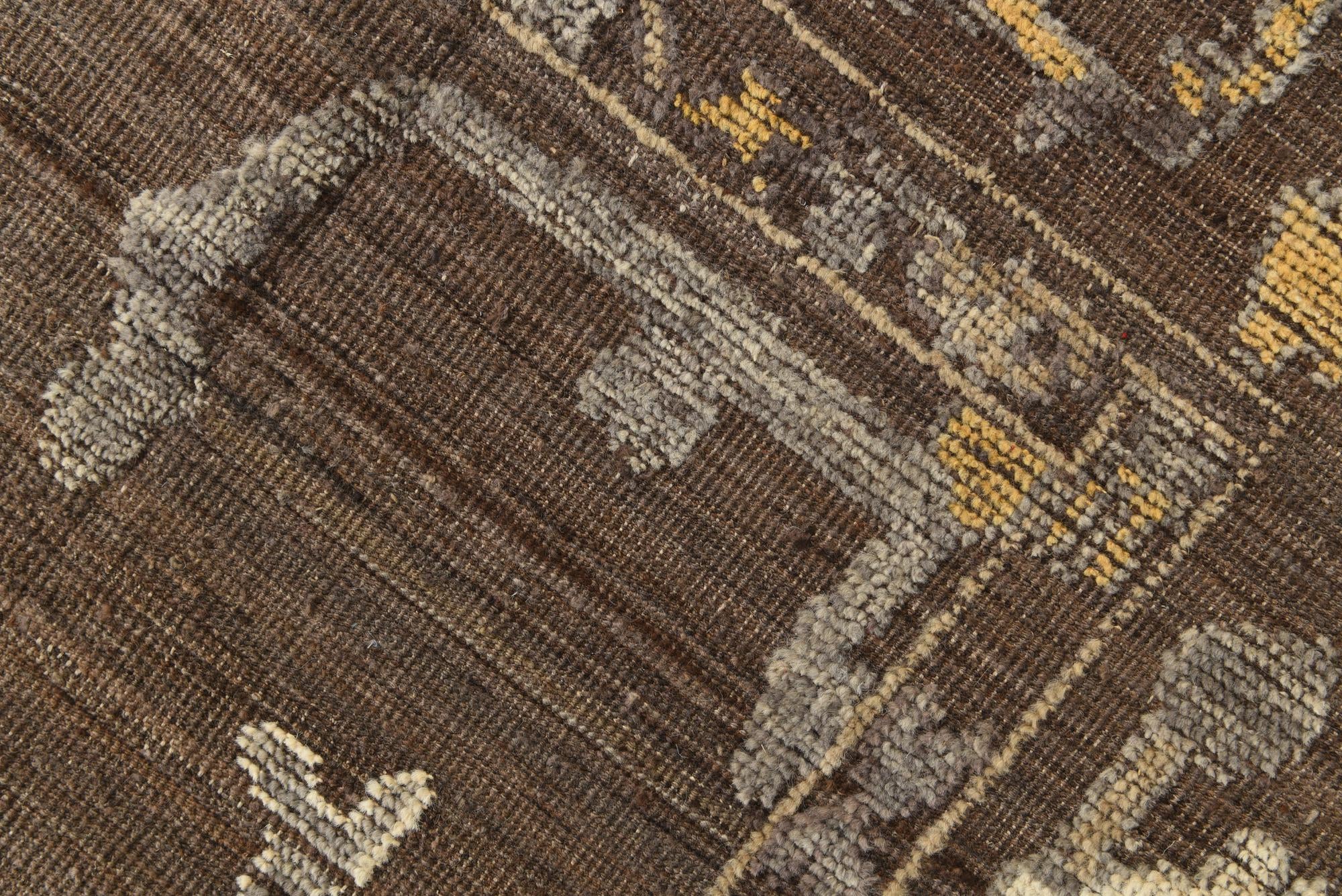 10' 1 x 14' 2 Hand Knotted Oushak Wool Rug