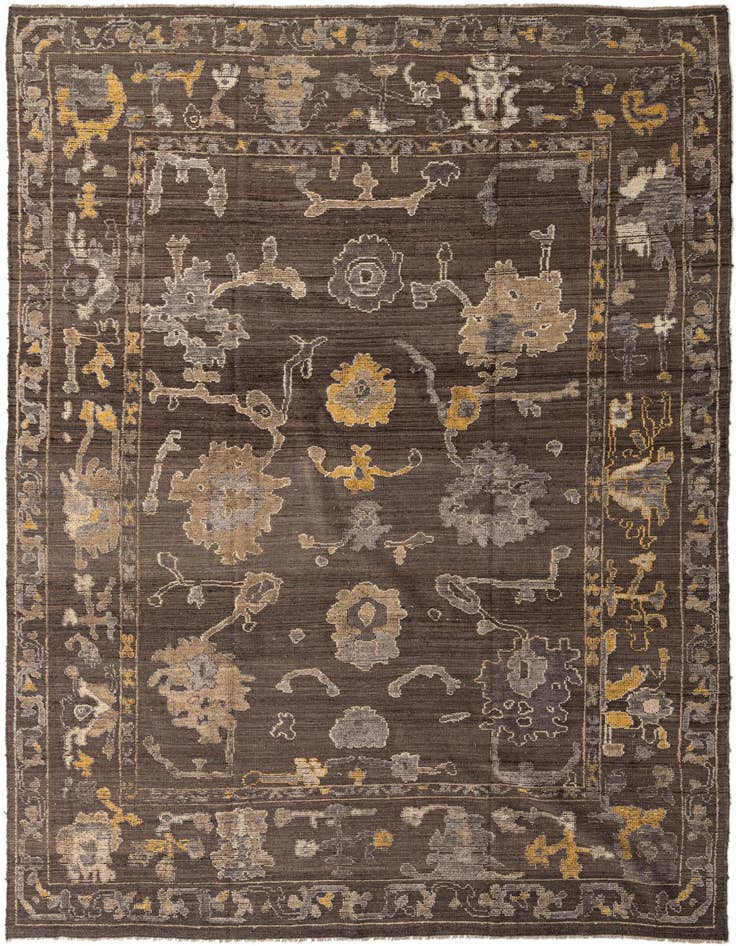 Detail image of 10' 1 x 14' 2 Hand Knotted Oushak Wool Rug